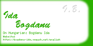 ida bogdanu business card